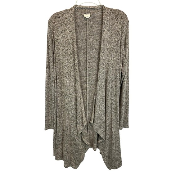 Caution to the Wind  Super Soft Open Kimono Sweater  Size L  Taupe Knit Cardigan - Picture 1 of 5